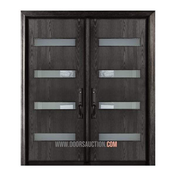 Fiberglass double door - Oak Grain Sydney (WG-SYD) Gray