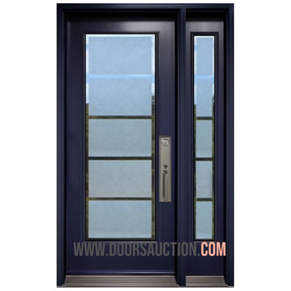 Single Steel Door - One Sidelite Full - Blue Sacramento