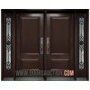 Steel Double door with two sidelites GOTICO Dark Brown Ottawa