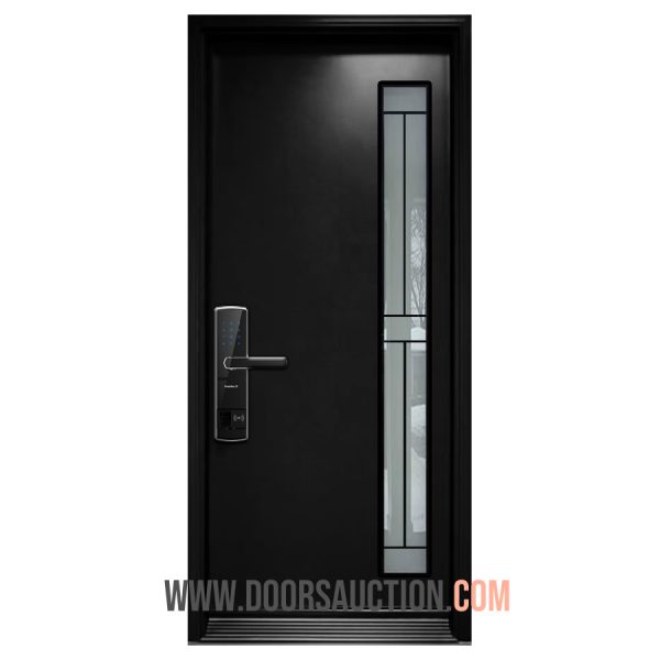 Single Steel Modern door 07x64 CALIBEX Black Thornhill