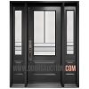 Single Steel Door 2 sidelites 3 Quarter Avenue glass Dark Gray Mississauga