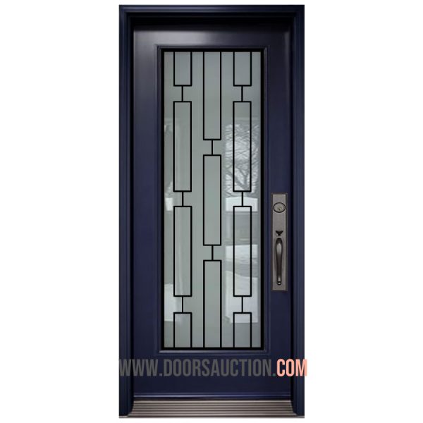 Steel Single Door Full V-Zen Blue Toronto
