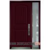 Single Door One Sidelites 2 panel Planked Camber Top Burgundy Mississauga