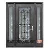 Fiberglass Single Door 2 Sidelites San Francisco Dark Gray Brampton