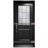 Single Steel Door- Lite Listral- Half Black