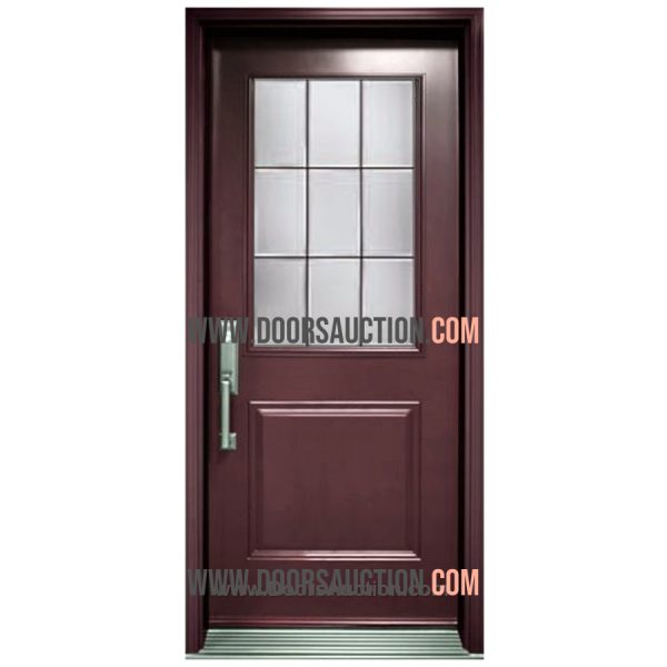 Single Steel Door- Lite Listral- Half Brown