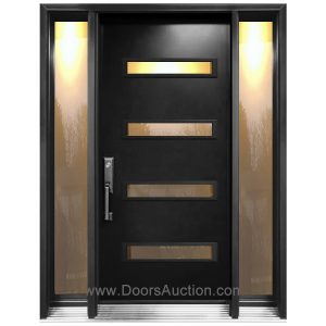 Modern Single door with 2 sidelites