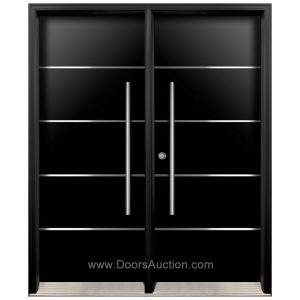 Modern Double door with pull bar
