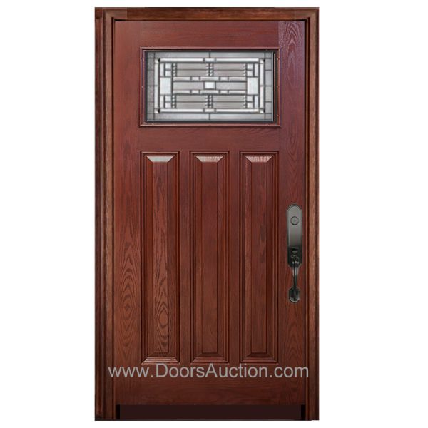 Fiberglass door - Oak Grain Craftsman Wood grain