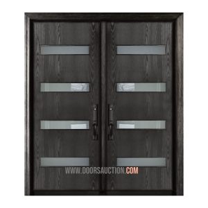 Fiberglass double door - Oak Grain Sydney (WG-SYD) Gray