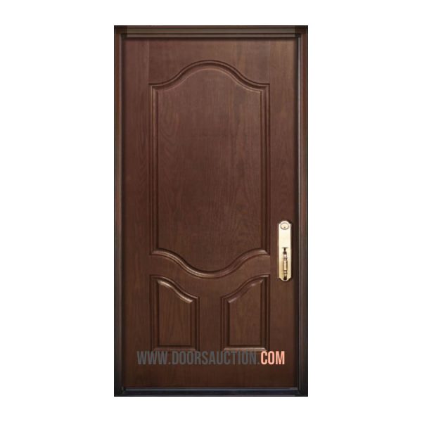 Oak Fiberglass door Curved 3 Panel WG-C3P-D