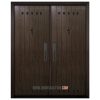 Oak Grain fiberglass Door one Panel - Dark Brown