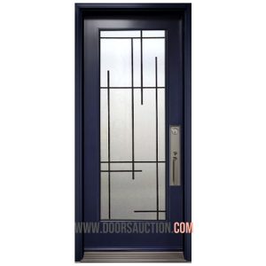 Single Steel Door Full glass Pasadena - Blue