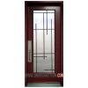 Single Steel Door Full glass Pasadena - Red