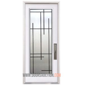 Single Steel Door Full glass Pasadena - White