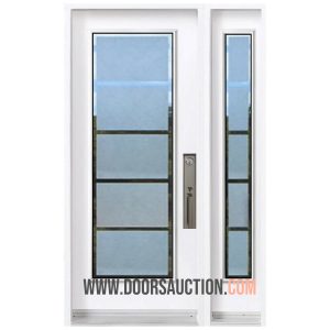 Single Steel Door - One Sidelite Full - white Sacramento