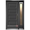 Soho design Single Door - One Sidelite Full glass- Gray