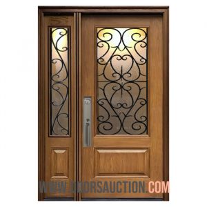 fiberglass Oak single door with one sidelite - Bristol North York