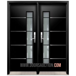 Double Modern door - Pure Jupinus-out with vertical glass Vaughan