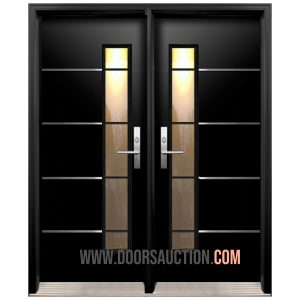 Double Modern door - Pure Jupinus-out with vertical glass Mississauga