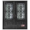 Fiberglass Double Door Wood Grain 3PA port Stanly Glass