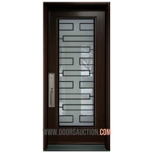 Single Steel Door Dark Brown - Zen Wrought Iron North York