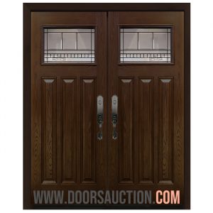 Oak Craftsman Panel 3 - Fiberglass double door- menniecanada