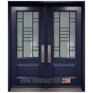 Double Steel Door 3 Quarters Blue Modexa Brampton