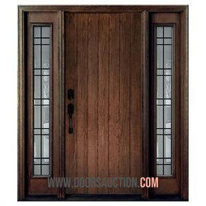 Fiberglass Door OAK Grain one Panel Brown - Sernne Mississauga