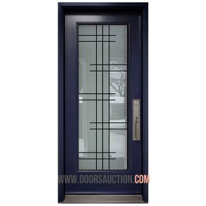Single Steel Door With Serenne full glass - Woodbridge
