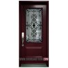 Single Steel Door 3 Quarters Port Stanly Dark Red Markham