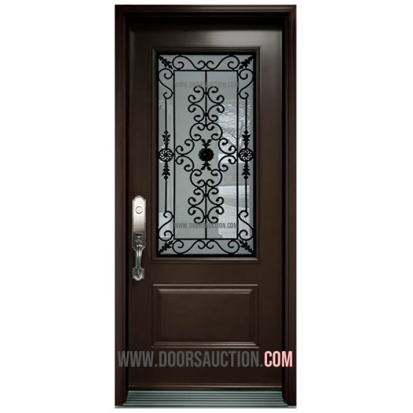 Single Steel Door 3 Quarters Port Stanly Dark Brown Brampton