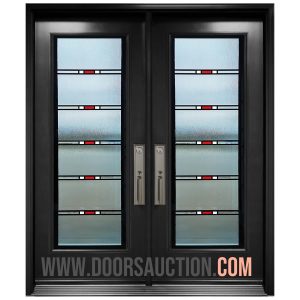 Steel Double Door Full glass 6p hybrid Black Richmond Hill