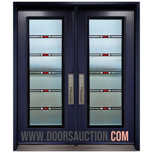 Steel Double Door Full glass 6p hybrid Blue Mississauga