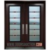 Steel Double Door Full glass 6p hybrid Dark Brown Brampton