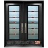 Steel Double Door Full glass 6p hybrid Dark Gray Markham