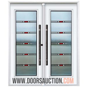 Steel Double Door Full glass 6p hybrid White Toronto