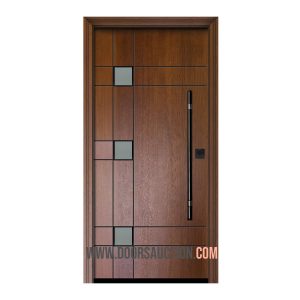 Mahogany Single Fiberglass door Black Swan Brampton