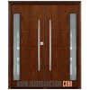 Oak grain Double modern door - Melbourne Dark Walnut Toronto