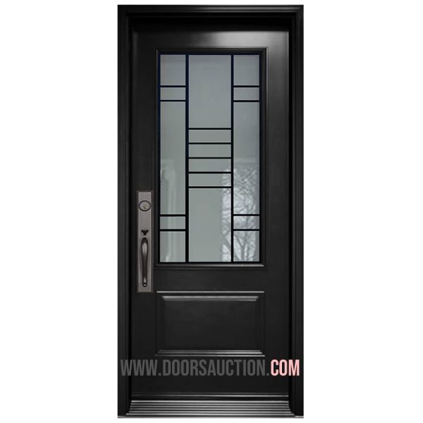 Single steel Door 3 Quarters Modexa Black Toronto