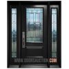 Single steel Door 3 quarter Panel with 2 Full Sidelite Nettilling Black Brampton