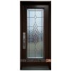 Steel Single Door Full Glass Erie Dark Brown Toronto