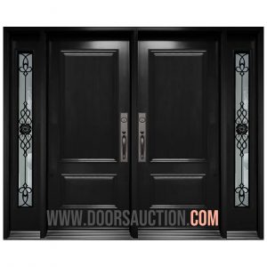 Steel Double door with two sidelites GOTICO Black Hamilton