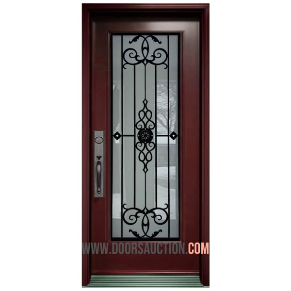 Steel Single Door Full glass Red GOTICO Markham