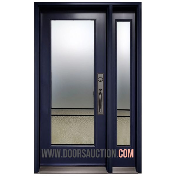 Single Door - One Sidelite URBAN LIGHT Full Blue Milton