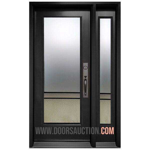 Single Door - One Sidelite URBAN LIGHT Full Dark Gray Hamilton