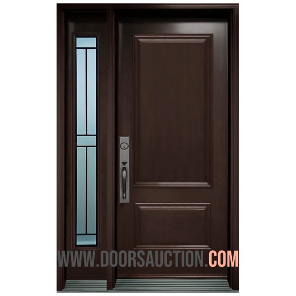 Single Steel Modern Door - One Sidelite CALIBEX Brown Hamilton