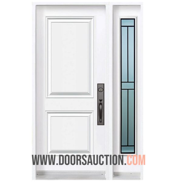 Single Steel Modern Door - One Sidelite CALIBEX White Markham