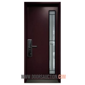 Single Steel modern door 07x64 CALIBEX Dark Brown Oakville