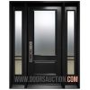 Single steel Door - 3 quarter Panel with 2 Full Sidelites URBAN LIGHT Black Richmond Hill